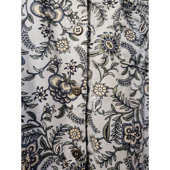 Lucky Brand Women’s Pajama Top - Mini Denim Floral - Size L Fast Shipping - Picture 10 of 14